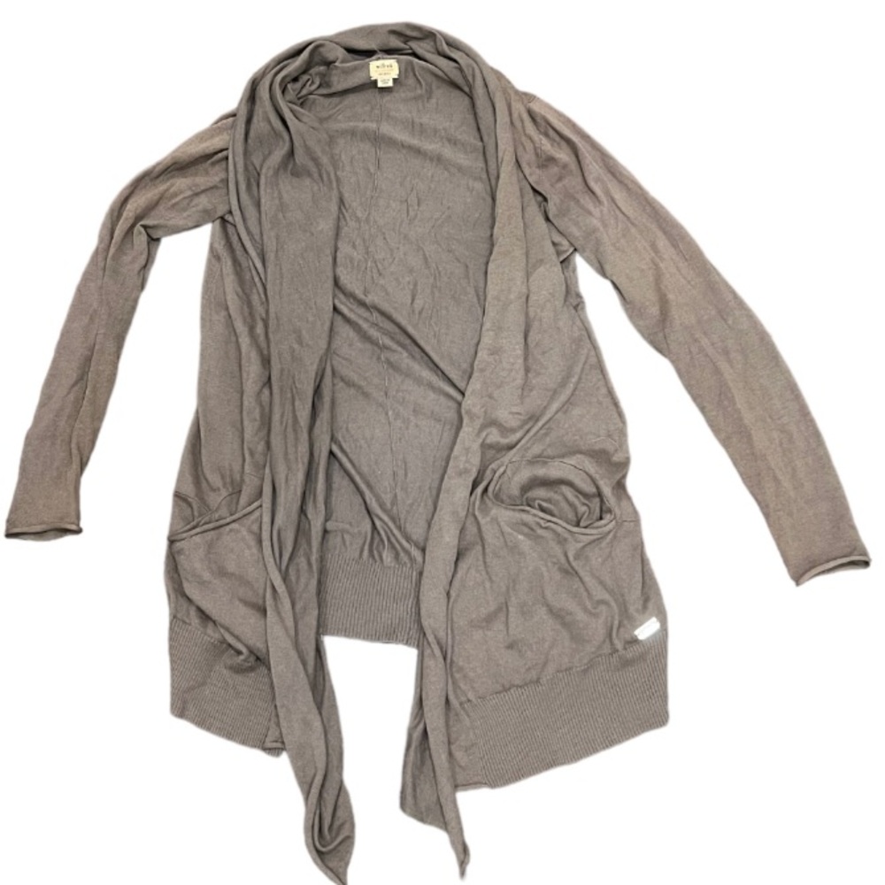 Wilfred cashmere and silk dark grey cardigan